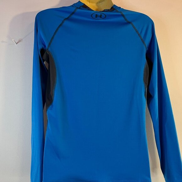 Under Armour Men's Blue HeatGear Compression LS Shirt - Size Large - Picture 5 of 5